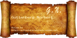 Guttenberg Norbert névjegykártya