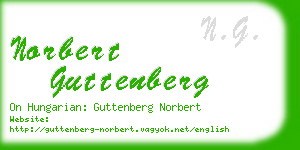 norbert guttenberg business card